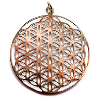 Pendente Fiore della Vita in argento 925 dorato