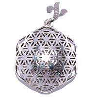 Pendente Fiore della Vita doppio in argento 925